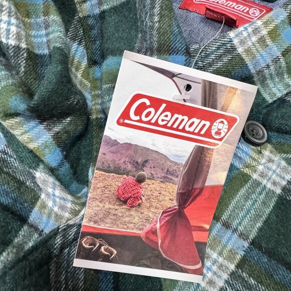 Coleman Button Down Flannel Shirt Men’s Multicolor Plaid Long Sleeve Medium NWT - Picture 12 of 12